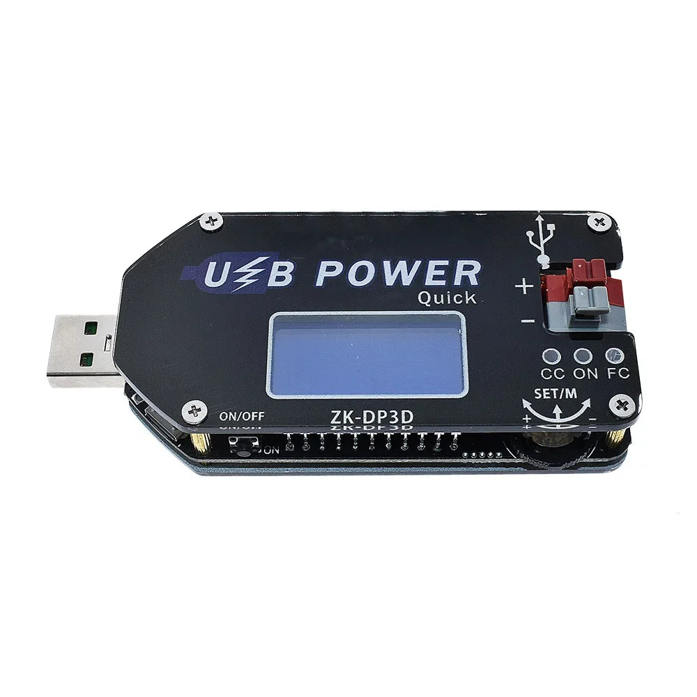 ZK-DP3D CNC USB TYPE-C DC Converter CC CV 1-30V 2A 15W Power Module Adjustable Regulated Power Supply QC2.0 3.0 AFC Quake