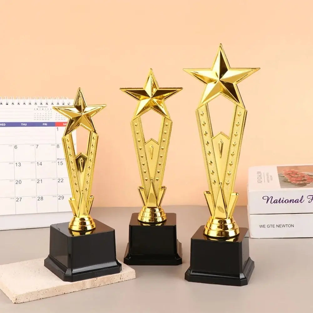 Golden Award Trophy Star Singing Dancing Competition Reward Prize Cup Craft Souvenirs School Rewarding Supply Quake
