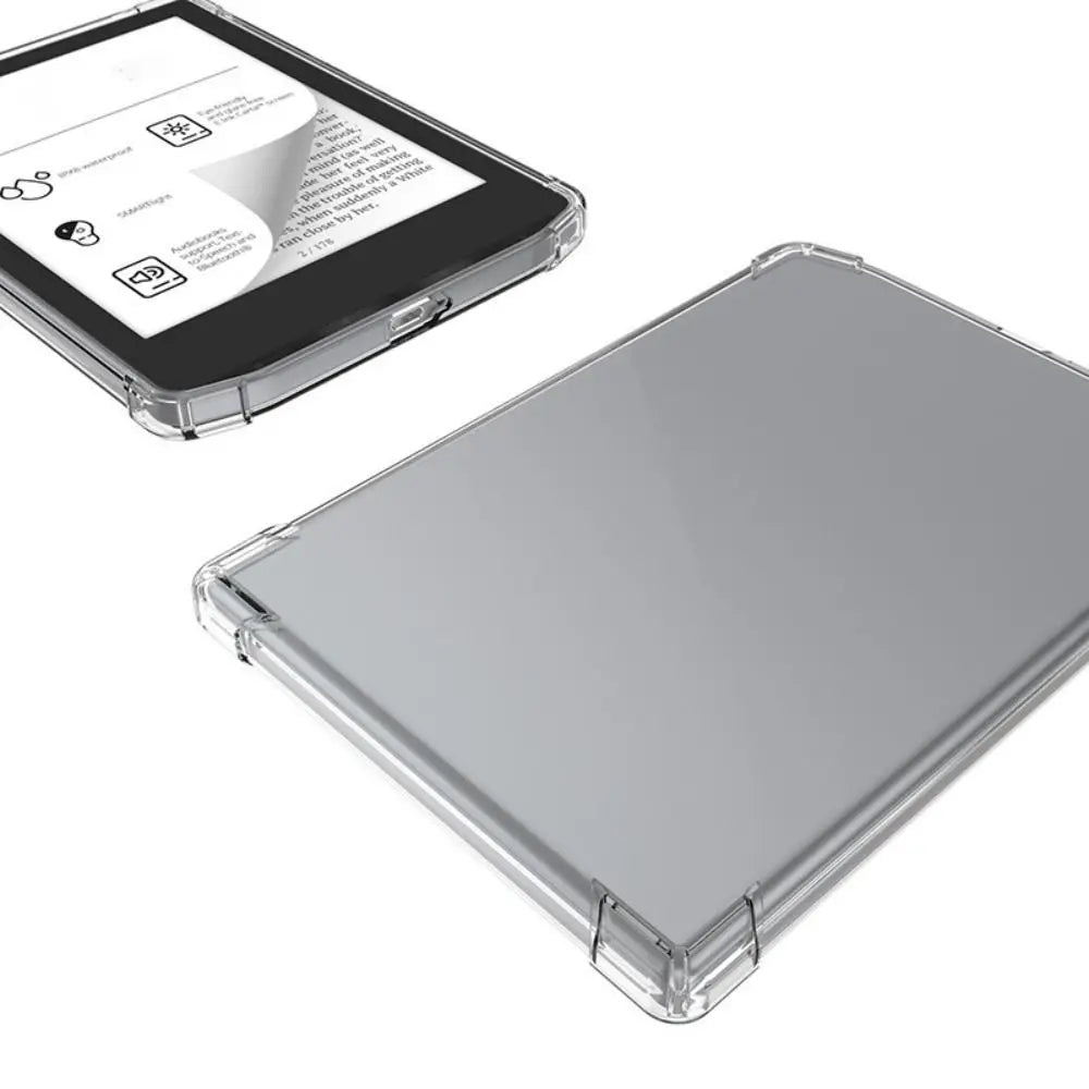 Transparent eReader Case TPU Shockproof Back Cover for PocketBook 616/617/618/628/632/633/629/634/700/InkPad 4//InkPad Color 2/3 Quake