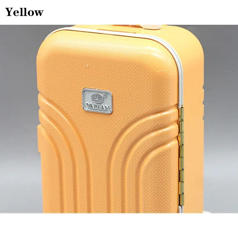 Dollhouse Decor Business Mini Miniature Suitcase Travel Case Trolley For 1/4 1/6 Dolls Quake orange