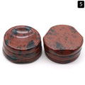 3Pcs/Set Natural Stone Round Ball Base Natural Stone Tiger Eye Quartz Bracket Odd Stone Base Decorations Jewelry Accessories Quake Golden Swan 12x27mm