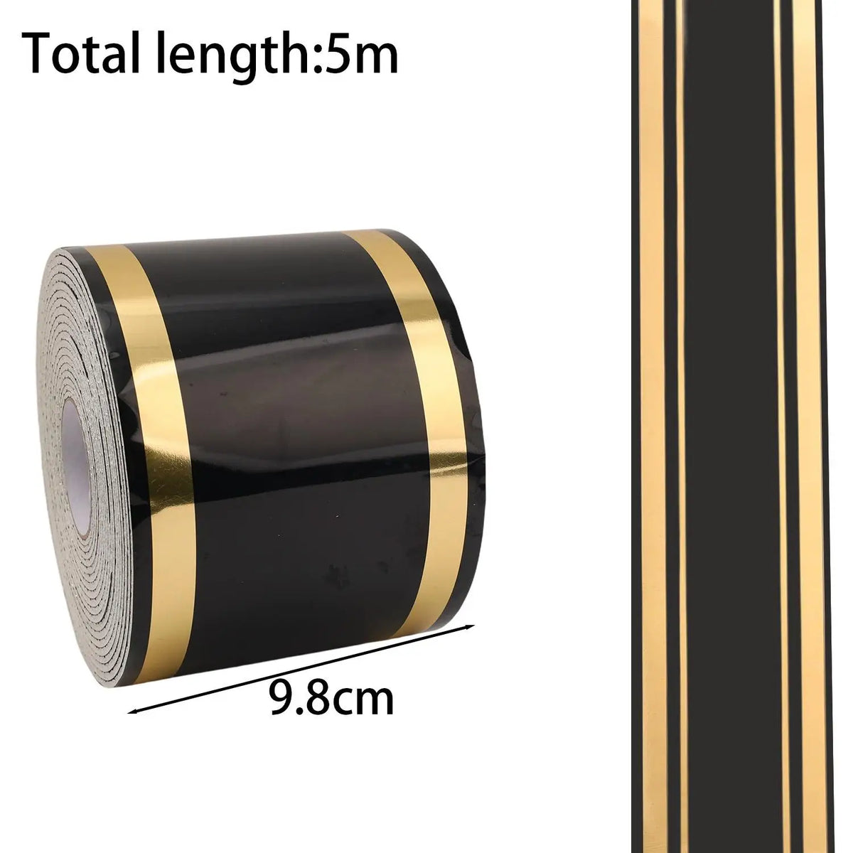 Soft Foam Skirting Board Wall Sticker Anti Collision Self Adhesive PVC Wallpaper DIY Decoration for Kitchen Bedroom Living Room Quake 06 9.8cmx5m