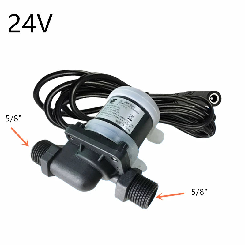 JT-750D DC 12V Water Pump Brushless Motor Pump 1/2'' 5/8'' Thread Max 7M 900L/H Ultra-quiet Car Washing Gardon Using Pump Quake 8-24V JT-750D5