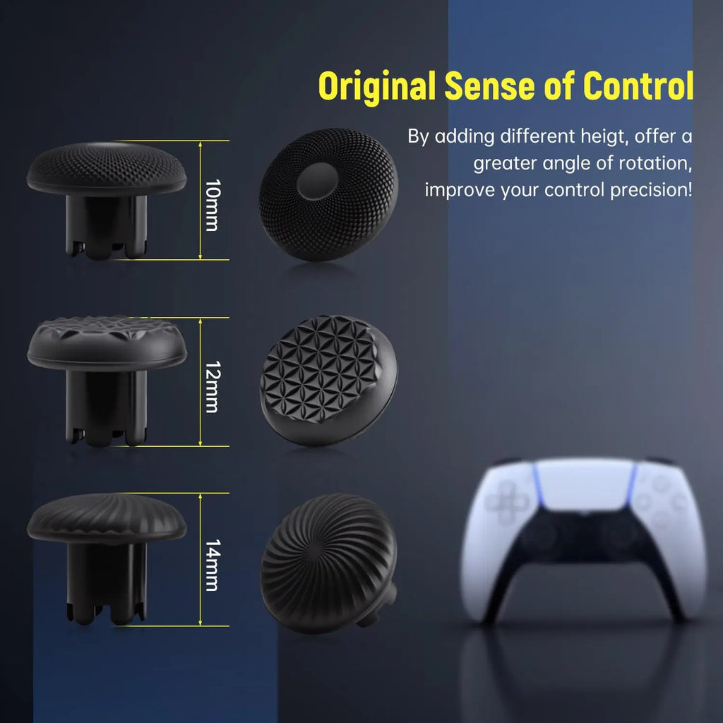 Game Console Joystick Triggers Buttons for PS5 Edge Controller Dualsense Replacement Thumbsticks Joysticks Cap White Quake