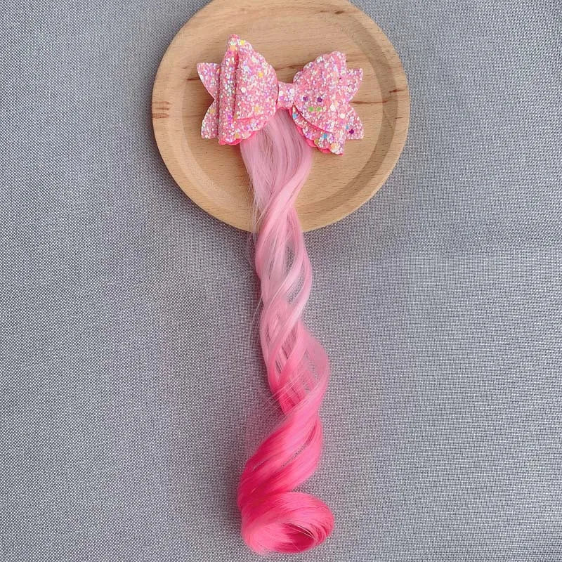 Cute Cartoon Unicorn Children Hair Braiding Accessories Little Girls Colored Braided Tools Baby Holiday Party Pony Hair Clips Quake NO.1