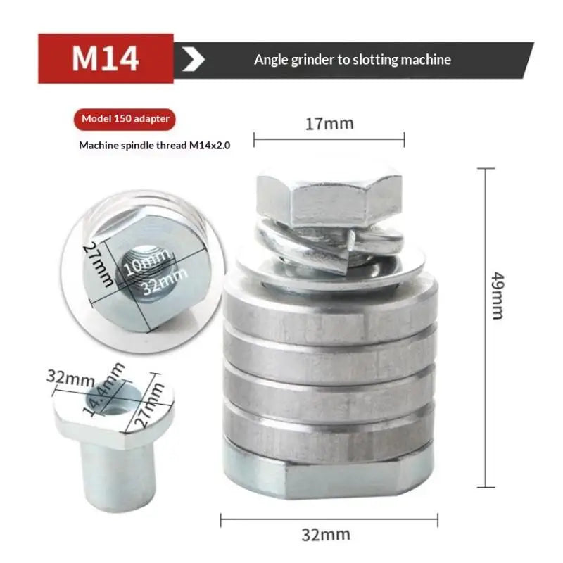 1Pcs M10 M14 Angle Grinder Accessories Grooving Machine Metal Angle Grinder Polisher Adapter Quake M14