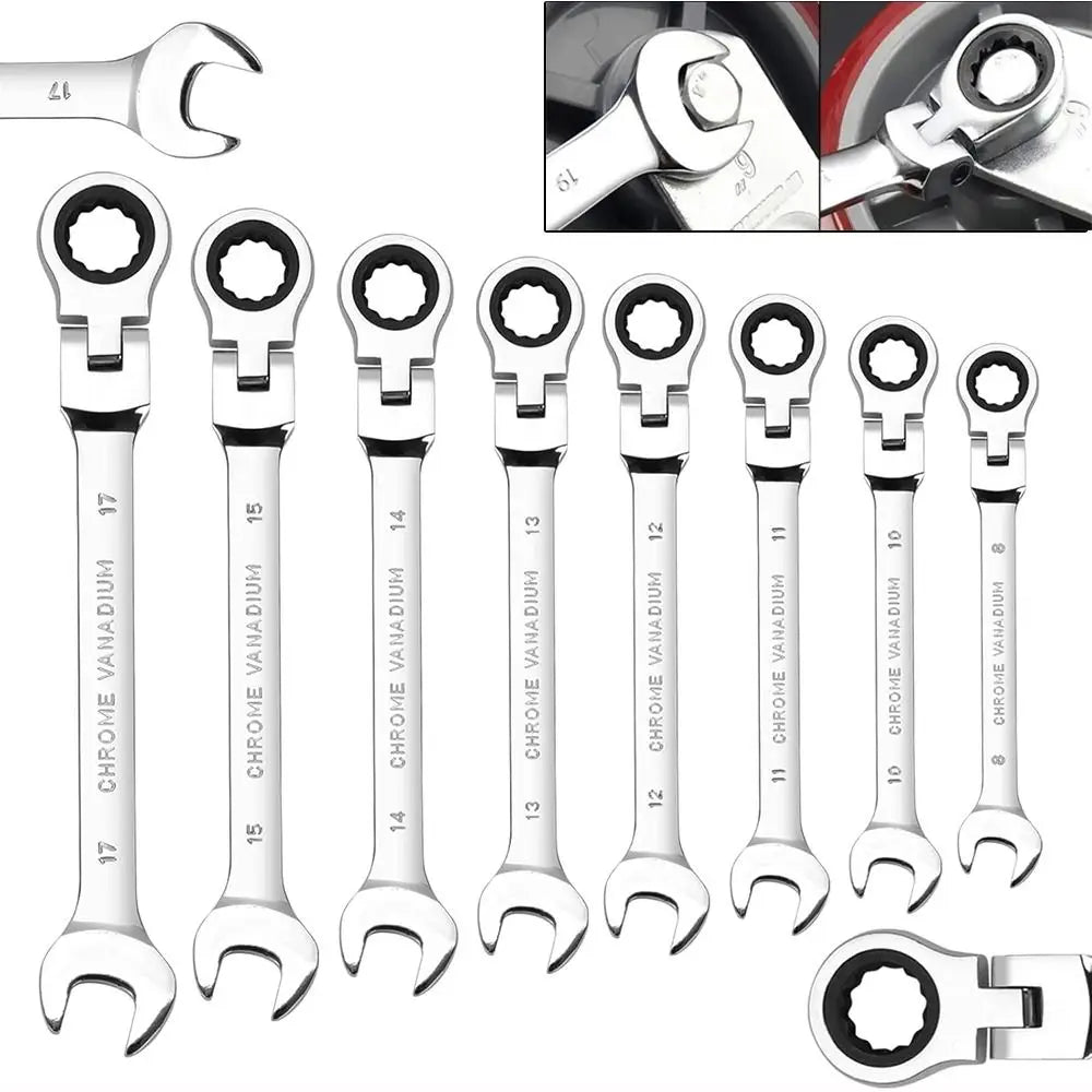 Dual Heads Dual Heads Ratchet Wrench Quick Release 72 Teeth Ratcheting Combination Wrenches Reversible Ratchet Spanner Quake