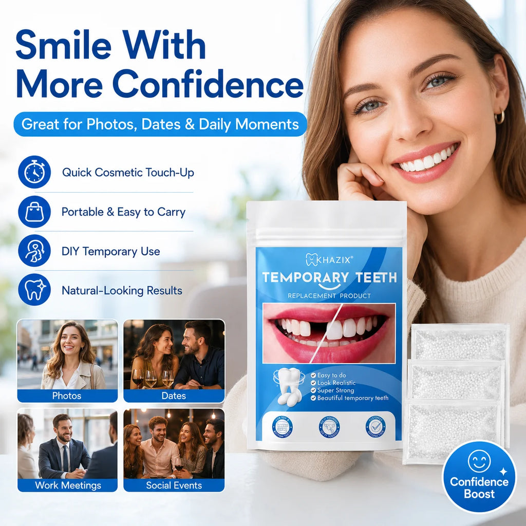 10g Temporary Teeth Beads DIY Cosmetic Smile Fix Moldable White Beads Easy to Shape for Natural-Looking Teeth Quake
