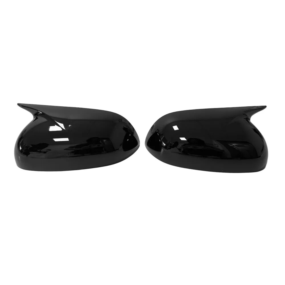 For Kia Soul 2019-2025 Car Sticker Rearview Side Mirror Cover Wing Cap Exterior Door Rear View Case Trim Carbon Fiber Look Black Quake