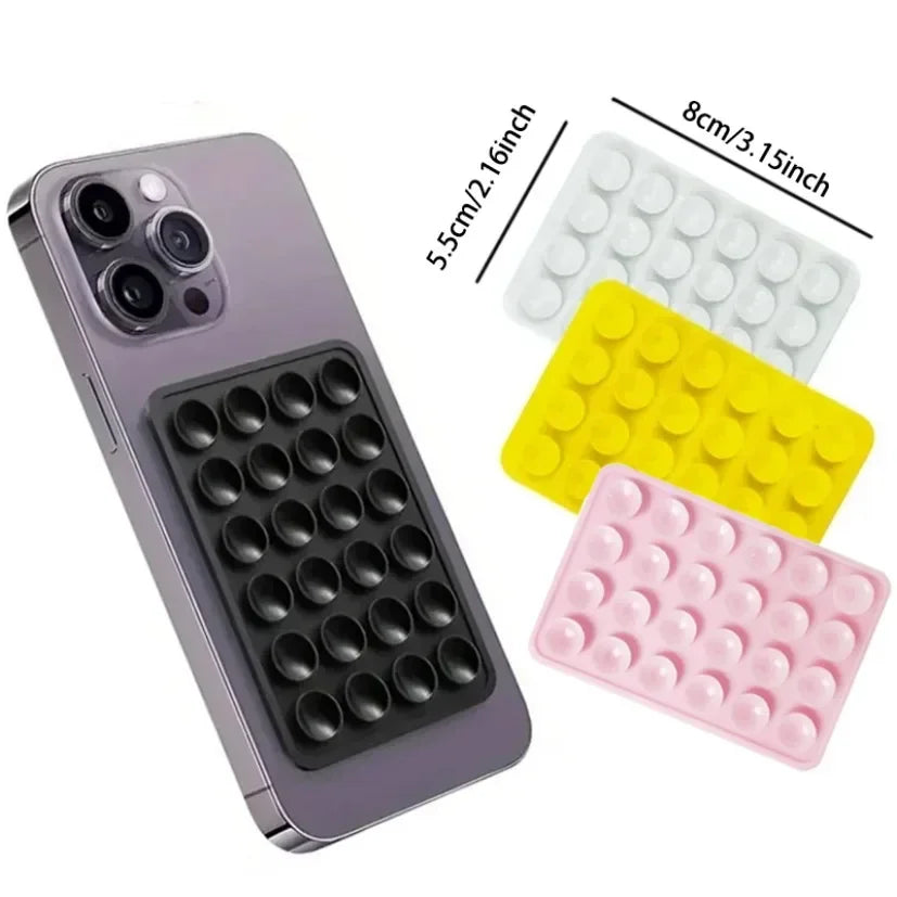 Silicone Suction Phone Holder Mat Multifunctional Suction Cup Wall Stand Square Anti-Slip Single-Sided Case Mount Back Sticker Quake