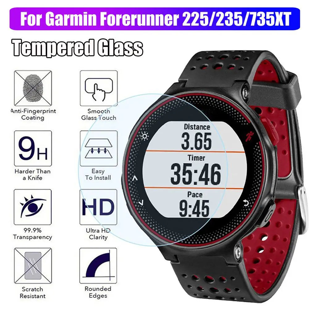 Premium Tempered Glass Screen Protectors Protective Film For Garmin Forerunner 235 225 735XT Quake