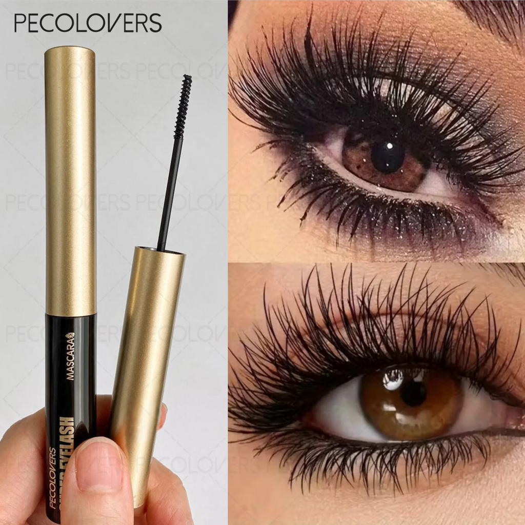 4D Silk Fiber Mascara, Waterproof Lengthening Curling, Waterproof Clump-free Long-lasing, with Thin Brush, Beginner-Friendly Quake