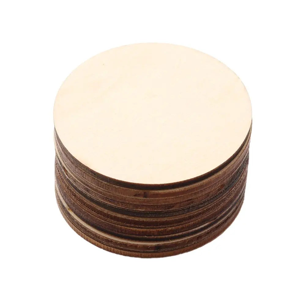 3/5/10pcs Unfinished Wood Pieces Wood Circles Blank Plaque for DIY Craft Pyrography Projects Games Scrapbooking Building Model Quake