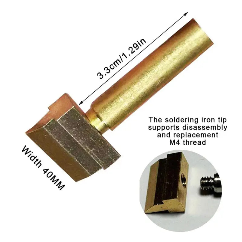 1Pcs Spade-shaped Aoldering Iron Tip 10.5-40mm Width, Suitable For 936-937-8898-8586-888D Series Soldering Iron Welding Tools Quake A6