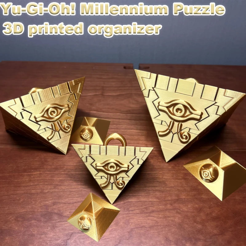 New 3D Printed Eco-friendly Resin Yu-Gi-Oh Millennium Puzzle Assembly Model Kit Desktop Ornament Pendant Keychain Anime Gift Toy Quake