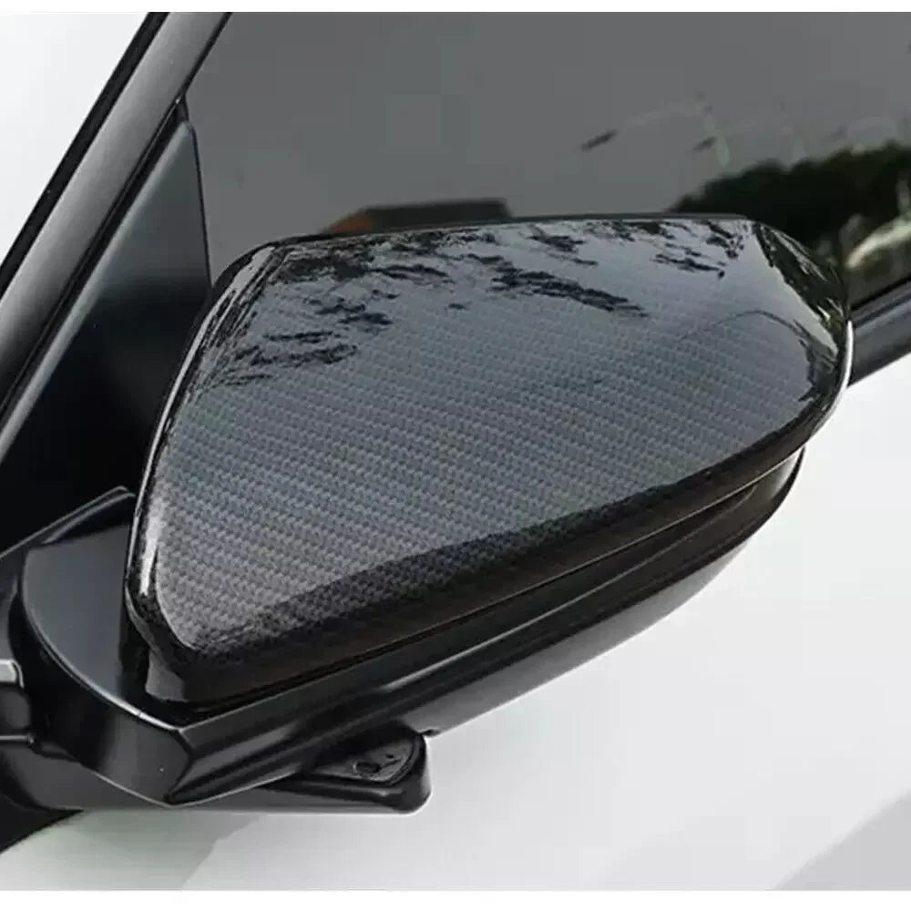 For Honda Civic 2016-2021 Car Replacement Rearview Side Mirror Cover Wing Cap Exterior Door Rear View Case Trim Carbon Fiber Quake