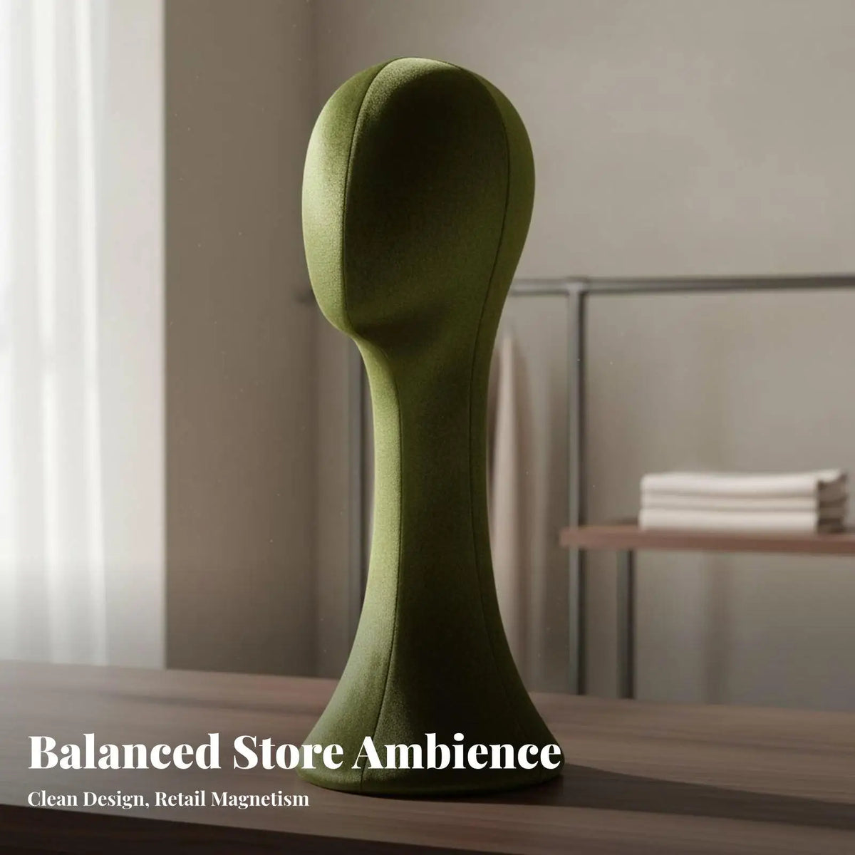 Velvet Head Form Non Slip Surface Elegant Look for Shop Displays Quake