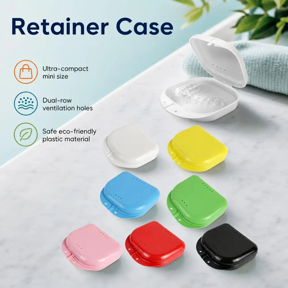 Denture Box Denture Tray Box Orthodontic Braces Protective Cover Ventilation Hole Denture Box Quake