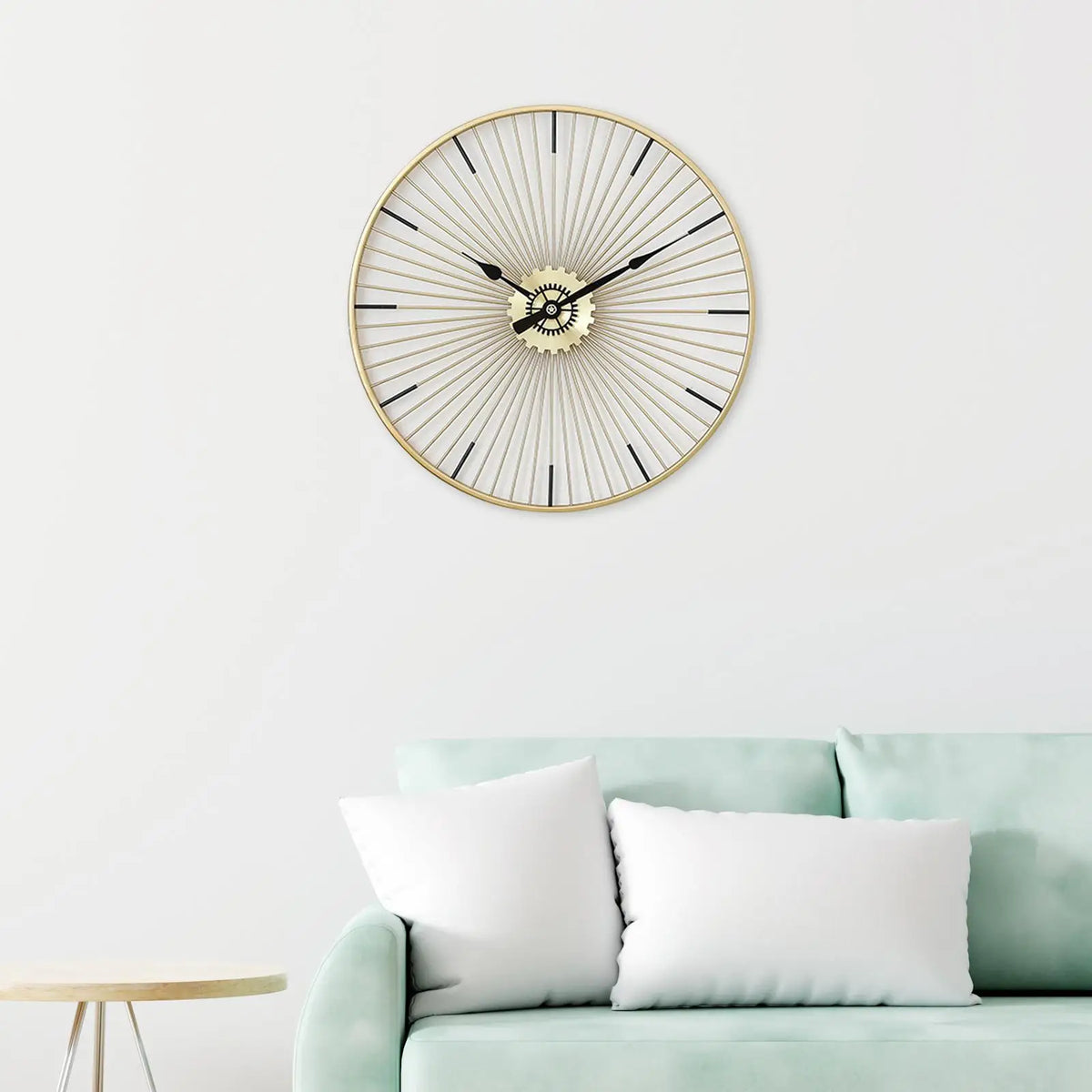 Wall Clock, Decorative Wall Clocks Circular Silent Sweep Wall Hanging Clocks for Restaurant Loft Porch Wall Decor Wedding Gift Quake