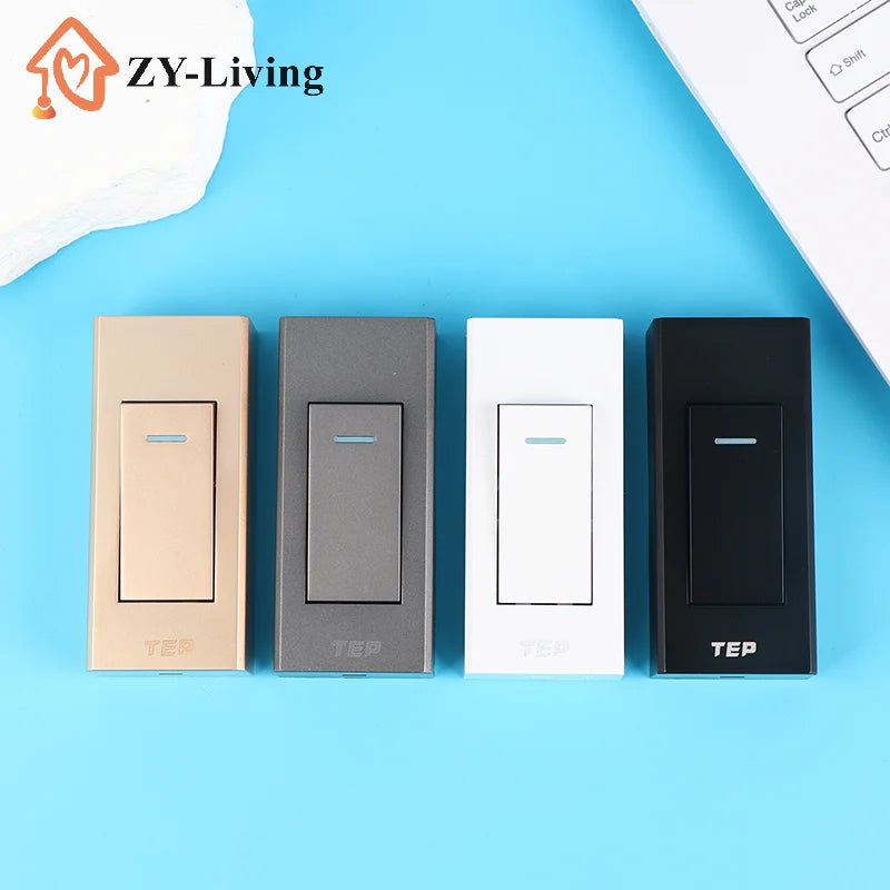 1PCS 10A 250V Double-Control Bedside Lamp Panel Switch Hand Operated Surface Mounted Wired On/Off Control Button for Home Use Quake