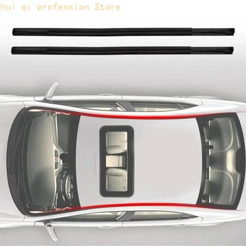 2pcs Premium Rubber Roof Drip Molding Seal Suitable for Hatchback 2014-2018 Left Side 75551 0D082 Right Side 75552 0D132 H8WE Quake