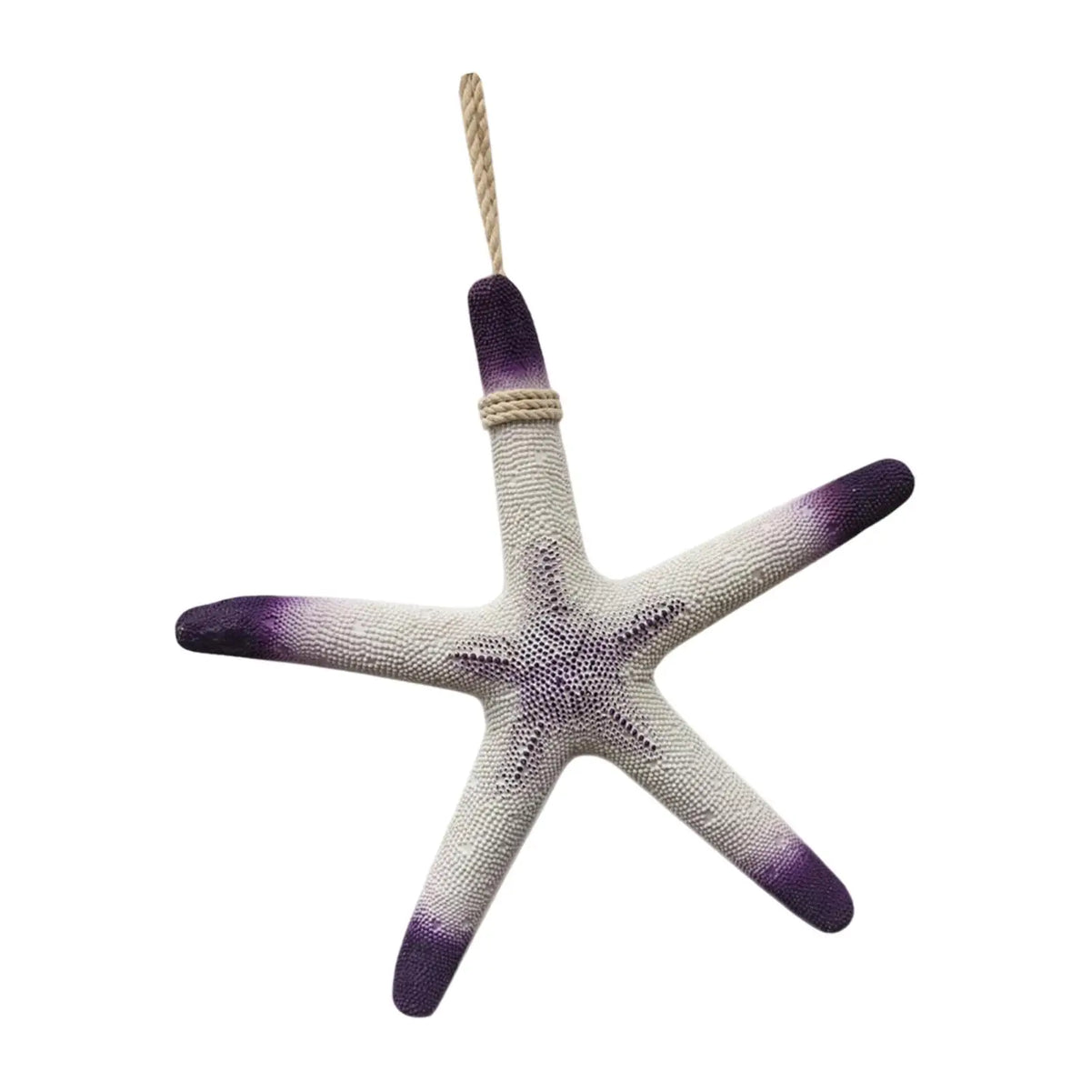 Resin Starfish Ornament Hanging Five-pointed Star Large Beach Decor Hanging Decor for Beach Christmas Aquarium Bathroom Bedroom Quake WHITE
