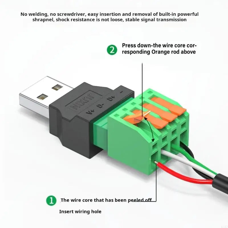 Convenient Installation USB 2.0 Plug Adapter For Blower Mouse Keyboards Wiring K1KF Quake