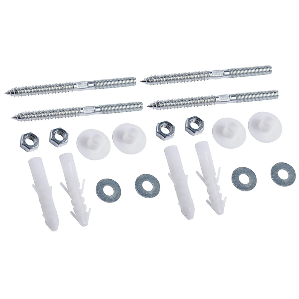 Reliable For Wall Mounted Fitting Kit for Bathroom or Kitchen For Wall Mounted Sinks Stainless Steel Construction Quake 4 set