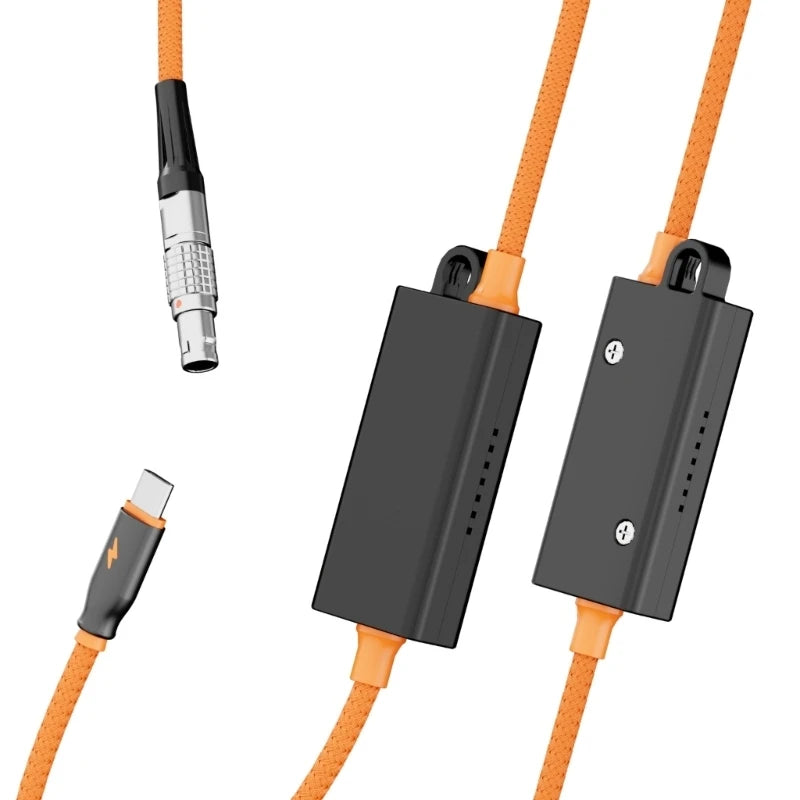 Bidirectional Type-C Power Cable for 2Pin Equipment with Data Transfer, Aluminum Metal Housing, and Integrated Retention K1KF Quake CN