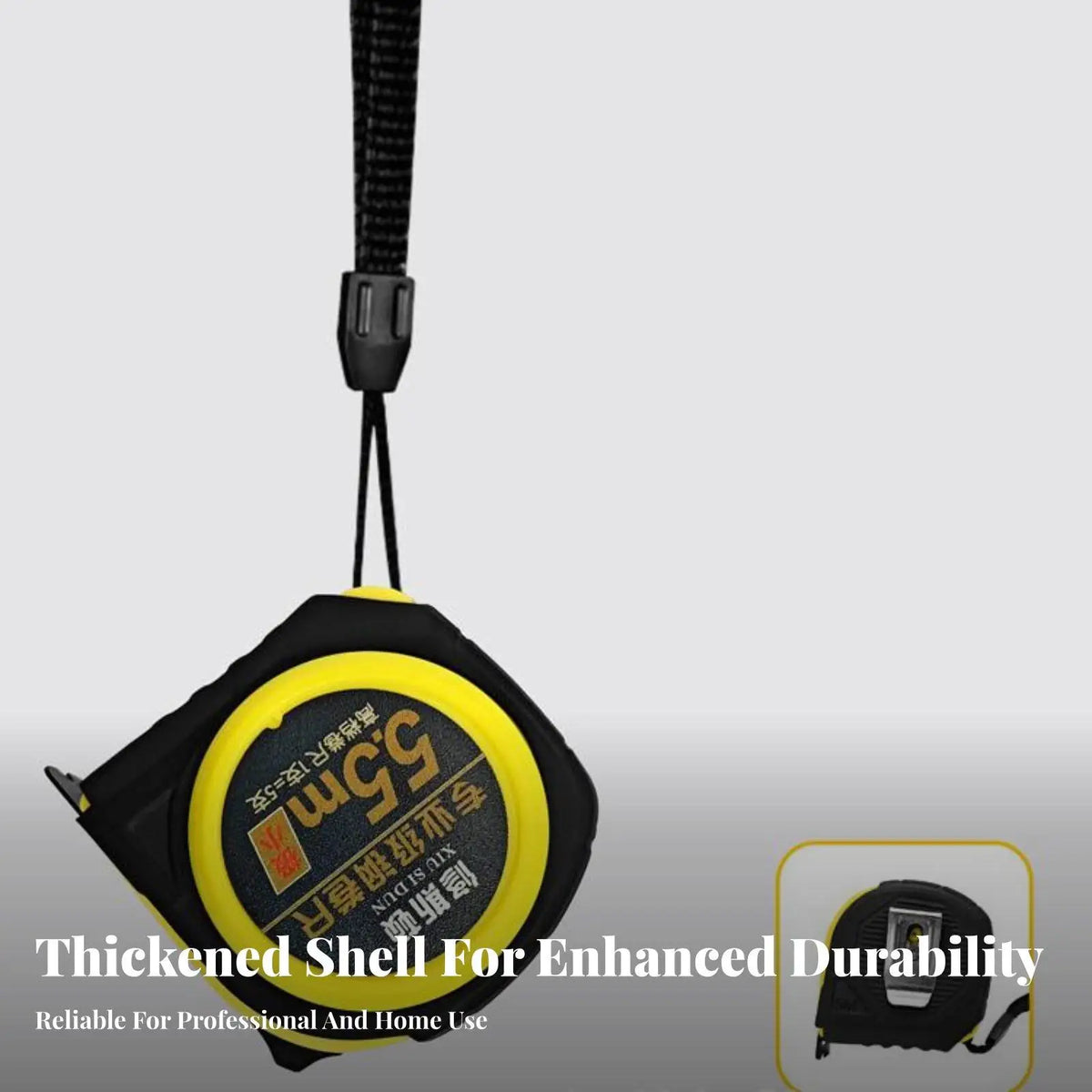Retractable Steel Tape Measure 7.5m Professional Metric Ruler with Rubber Casing and Wrist Strap for Carpenters Quake
