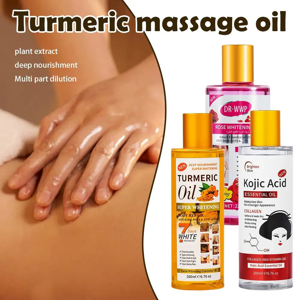 Turmeric Honey Massage Oil 200ml Natural Essential Oils For Deep Tissue Relax Muscles Improve Circulation Scraping Gua Sha Oil Quake
