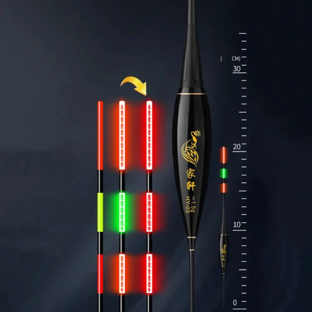 Indicator Electronic Fishing Float Long Tail 2 Light Rock Fishing Floats Slip Drift Tube Buoy Strike Bobbers Buoy Night Fishing Quake eat lead 1.5g
