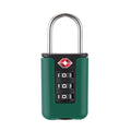 Durable TSA 3 Digit Combination Lock Anti-theft Security Tool Customs Password Lock Contrast Color Padlock Travel Quake Dark Green