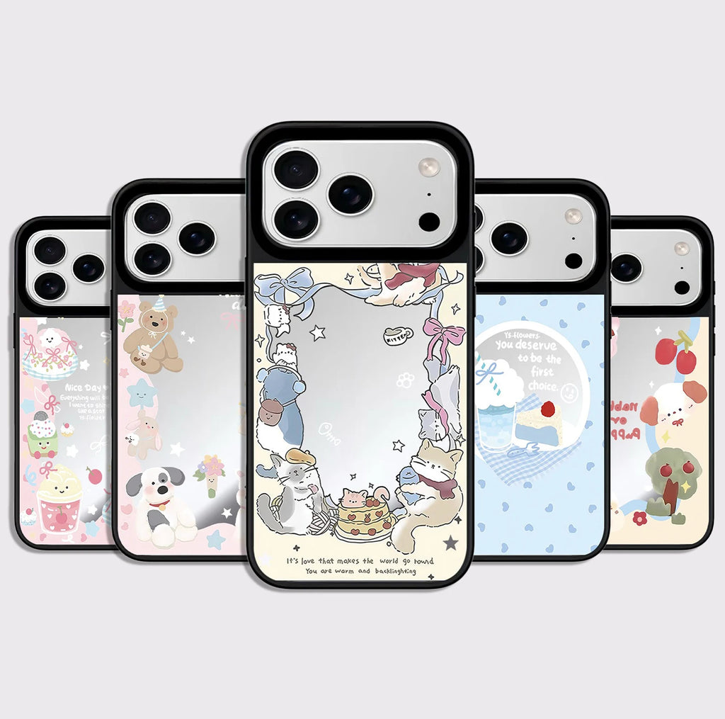 6090732 Mirror Surface Magnetic Phone Case Cover for IPhone 13 14 15 16 17 18 Pro Max Case Quake
