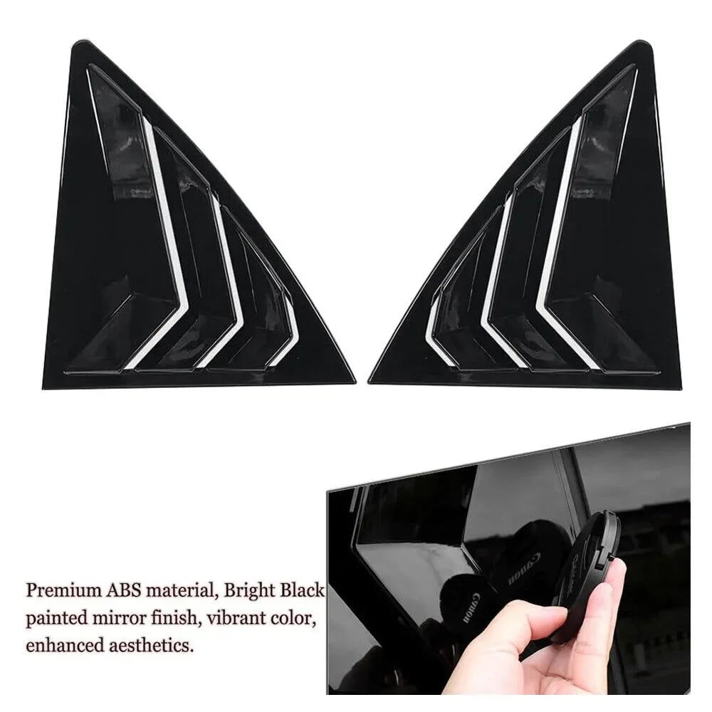 For Toyota Corolla 2007-2013 Car Rear Louver Window Side Shutter Cover Trim Sticker Vent Scoop ABS Carbon Fiber Accessories Auto Quake
