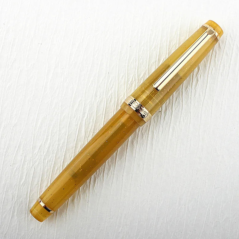 Jinhao 82 Fountain Pen Acrylic EF/F/M/Bent Nib Golden Trim with Converter Writing Pen Quake 82-17 EF 0.38MM