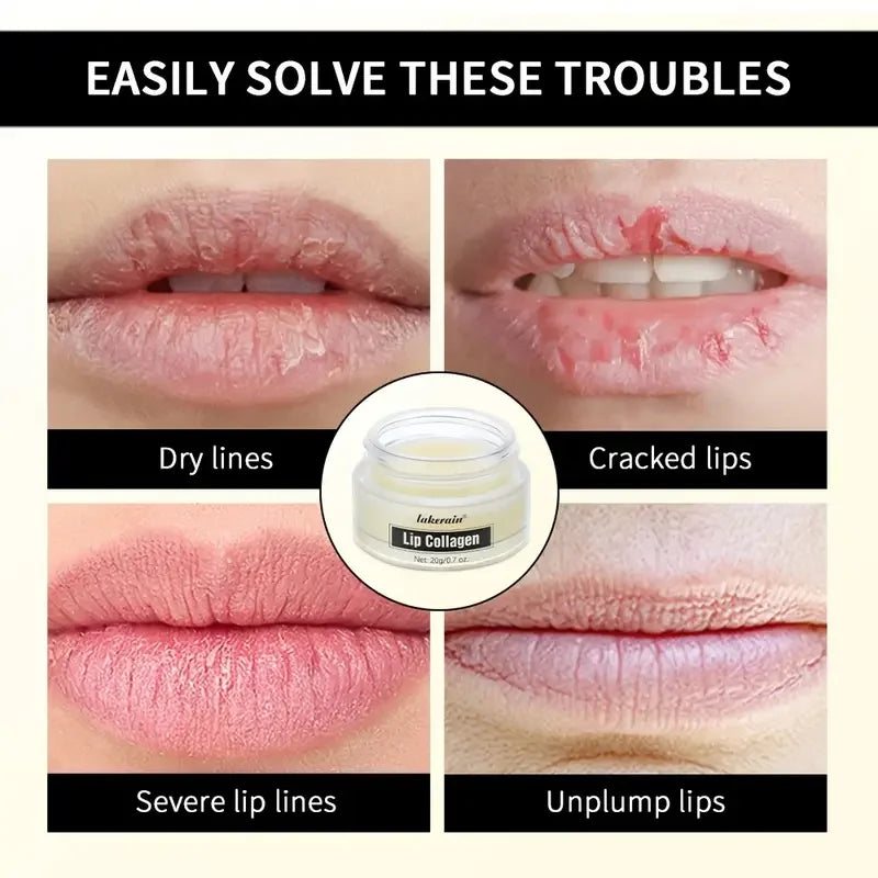 Collagen Lip Mask,Autumn and Winter Lip Moisturizing, Deep Moisturizing Overnight Lip Balm Lip Plumper for Dry Repair Lip Care Quake