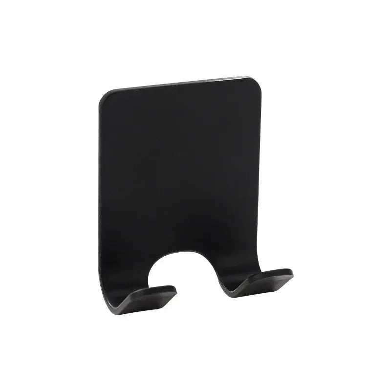 2/4PCS Plastic Shaver Holder Wall Mounted Adhesive Razor Hook Rack for Bathroom Shower - Strong Sticky No Drill Installation Quake M487 black 1pcs