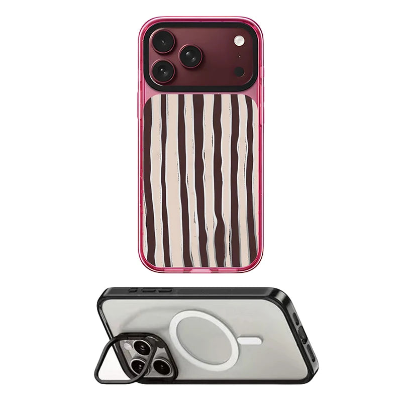 6092071 Impact Case - Mirror / Glaze Magnetic Cover: Compatible with IPhone 18 17 Pro Max 18Pro Quake stand (MagSafe) 9 for iPhone18 Pro Max