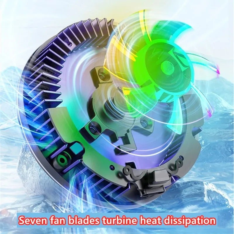 Magnetic mobile phone radiator with temperature display For iPhone Xiaomi Huawei Samsung mobile phone back clip fan game cooler Quake
