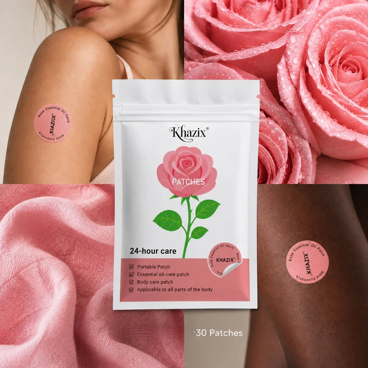 30Pcs Energy Patches Natural Ingredients Vegan Friendly Daily Energy Boost Patch Portable Body Stickers for Work Travel Sports Quake