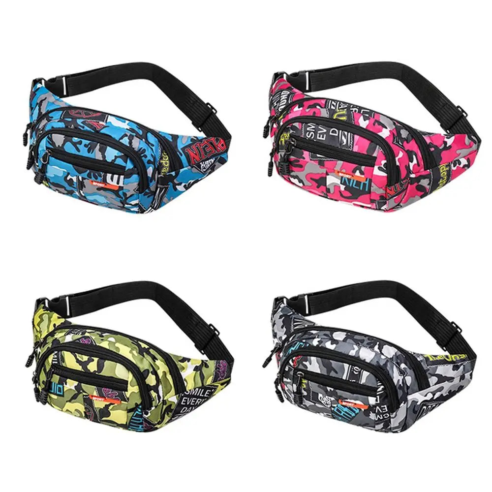 Women Men Breast Package Waterproof Outdoor Sports Bag Canvas Pouch Waist Bag Fanny Pouch Crossbody Male Banana Bag Quake