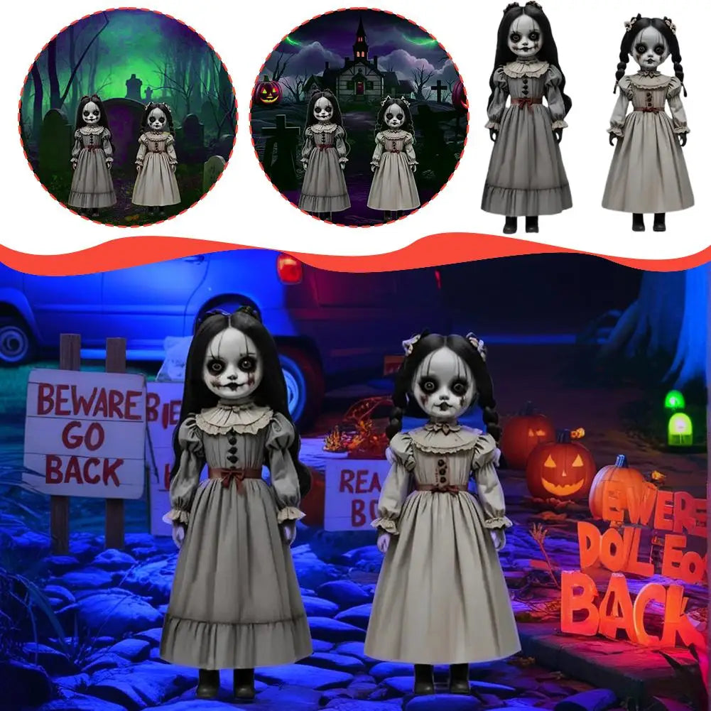 Scary Halloween Ghost Doll Ground Decoration Horror Prop Doll Ground Plug-in Large Swing Ghost Voice Control Decoration Quake
