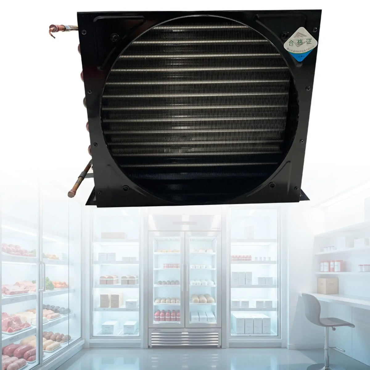 Universal Metal Cooling Condenser for Refrigerator Freezer Air Cooled Evaporator Water Cooling Heat Dissipation Quake