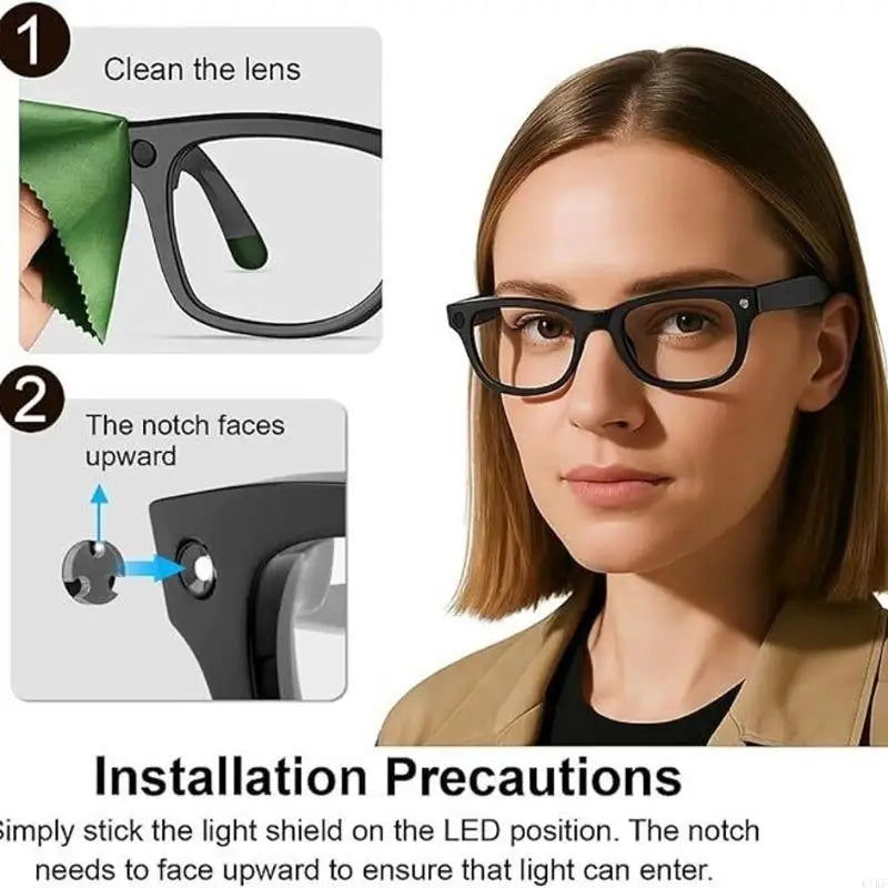 Glasses Side Light Cover Set, Matte Black 10 Pack Round Covers K1KF Quake CN