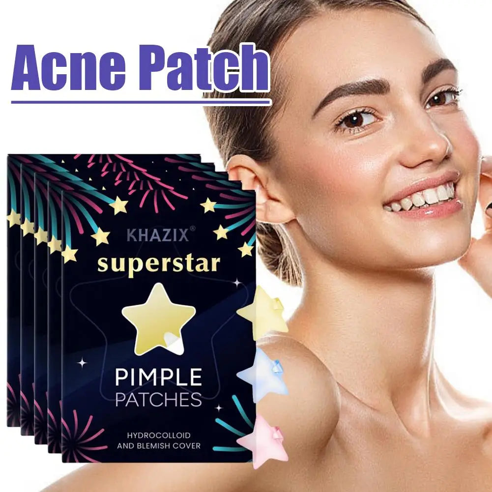 Colorful Stars Pimple Patches, 240/280PCS Cute Acne Blemishes Covering Stickers Invisible Hydrocolloid Acne Patch Zit Stickers Quake