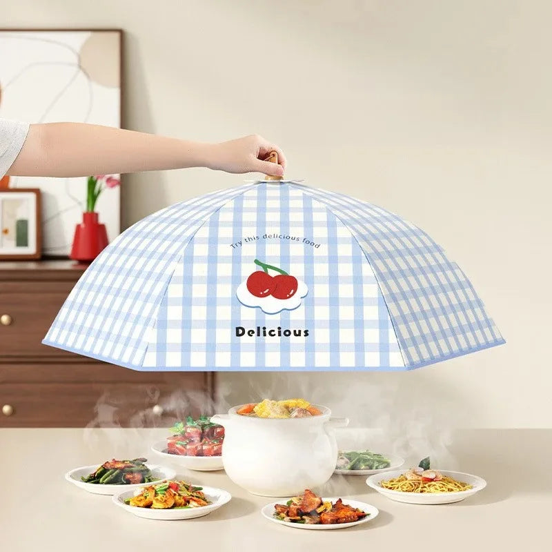 Foldable Thick Thermal Food Cover Dust Fly Proof Table Food Tent Leftover Meal Protector Household Dining Table Gadget Quake