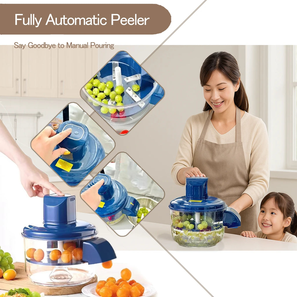 Rechargeable Fruit Peeler Automatic Electric Grape Peeler Machine for Grapes Cherry Tomatoes Garlic Rechargeable Brushless Motor Quake Default Title