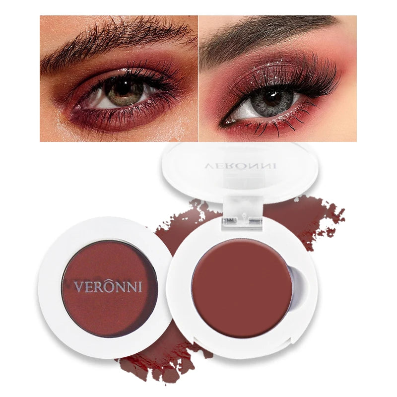 Monochrome Fashion Shimmer Glitter EyeShadow Makeup Pigment Pearlescent Brightening High Light Powder Eyeshadow Lasting Cosmetic Quake E101