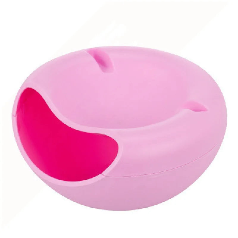 Lazy Double-layer Sunflower Seed Storage Tray Separated Snack and Shell Container Household Nut Serving Plate for Watching TV Quake
